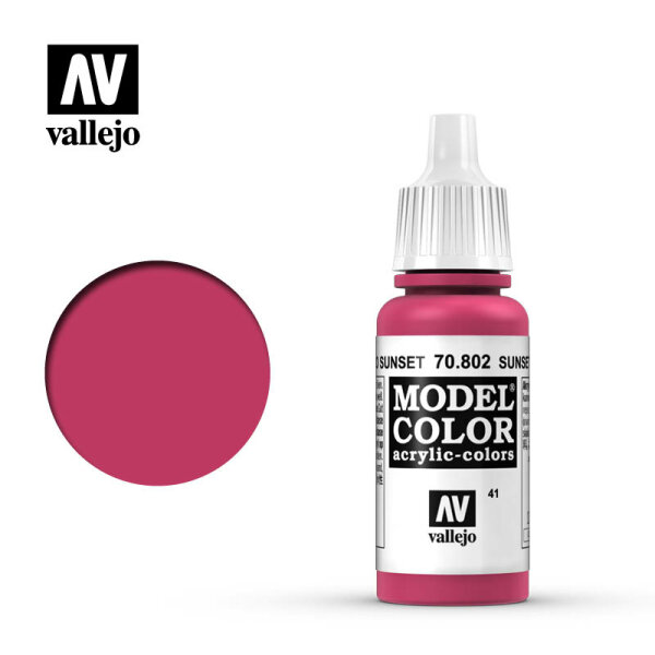 Vallejo: Model Colour - 70.802 Sunset Red (MC041)