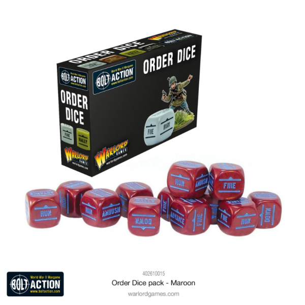 Bolt Action: Orders Dice Pack - Maroon