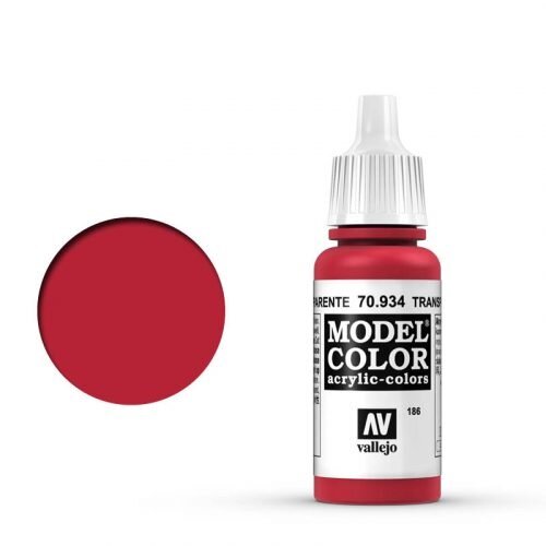Vallejo: Model Colour - 70.934 Transparent Red (MC186)