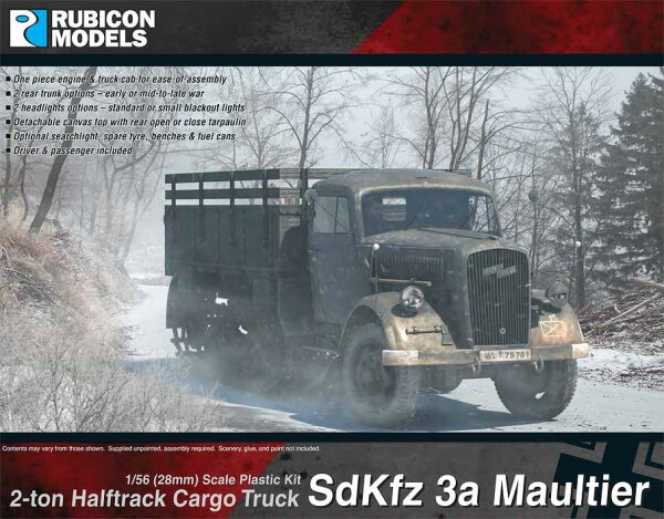 SdKfz 3a Maultier 2-ton Half-Track Cargo Truck