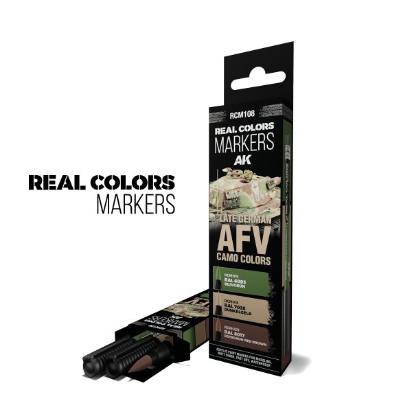 Late German AFV Camo Colors - RC Markers Set