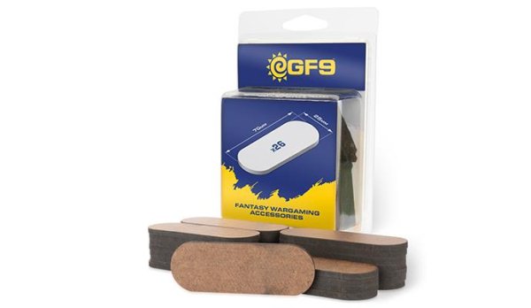 GF9: Pill MDF Bases 70mm x 25mm