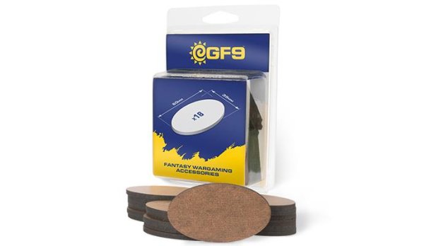 GF9: Oval MDF Bases 60mm x 35mm