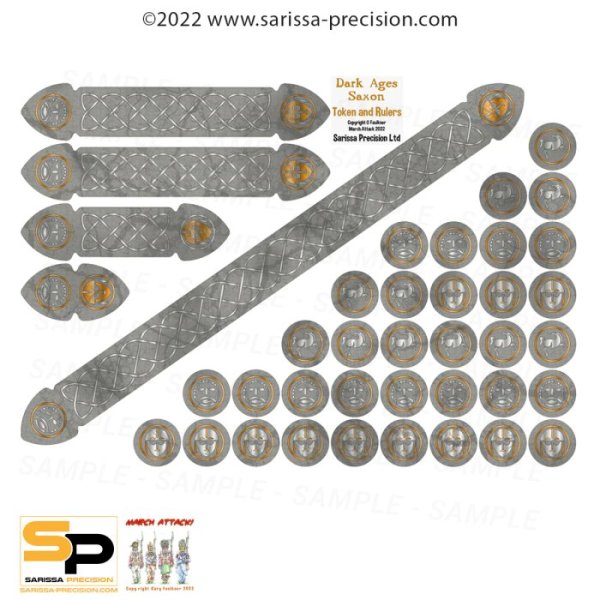 Dark Ages Saxon Token & Ruler Set