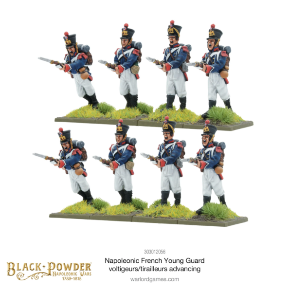 Napoleonic French Young Guard Voltigeurs/Tirailleurs Advancing