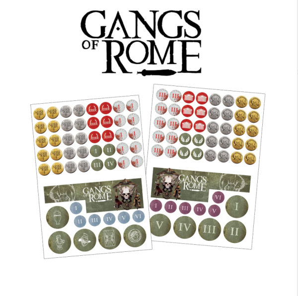 Gangs of Rome: Full-colour Printed MDF Action Tokens