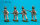 Four Saxon Musketeers with Covered Shakoes in Advancing Poses