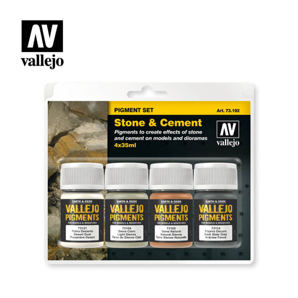 Vallejo: Pigment Set - Stone & Cement