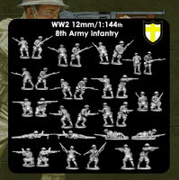 12mm WW2 8th Army British Infantry