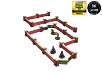 WW2 Normandy Wall with Gate (Low) (28mm)