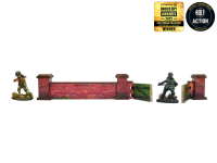 WW2 Normandy Wall with Gate (Low) (28mm)