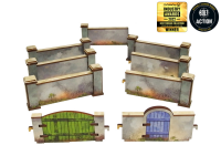 WW2 Normandy Wall with Gate (High) (28mm)