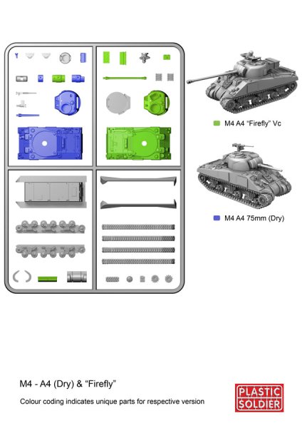 15mm Allied M4A4 / Firefly Sherman Tank (x1)