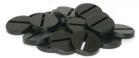 25mm Round Plastic Bases with Slot (x20)